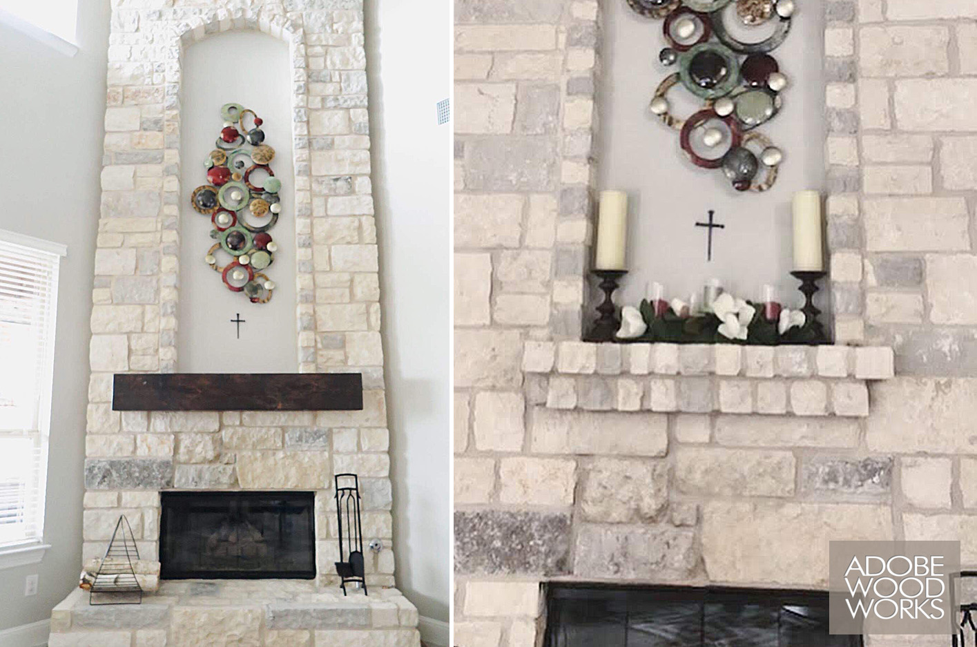 Custom fit to cover existing stone mantel