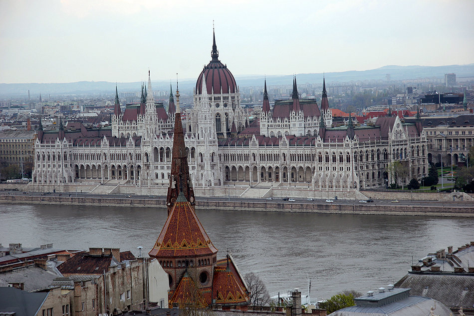 View of Parliament from Buda Castle on Buda side