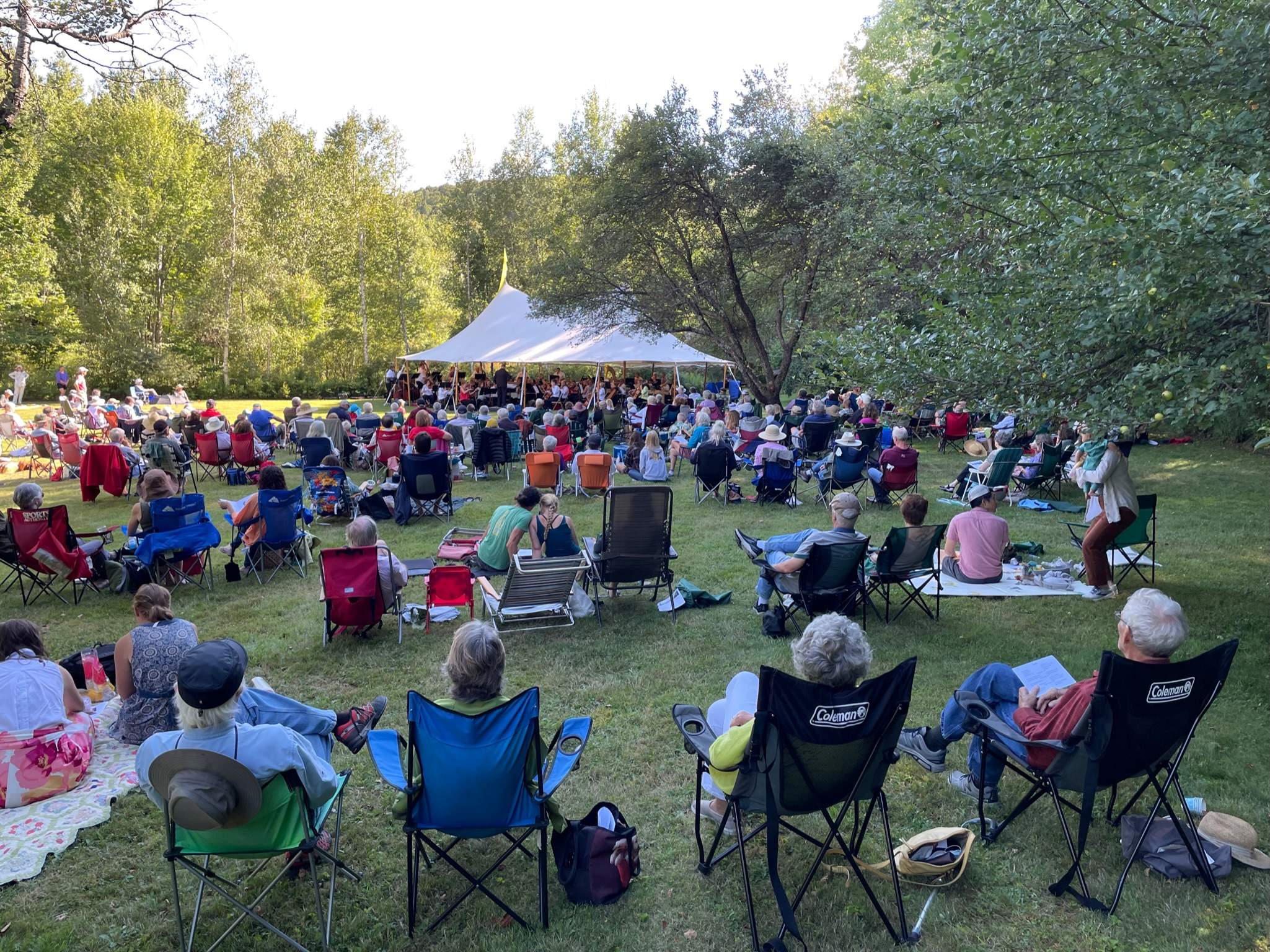 Vermont Philharmonic performs at Moose Meadow Lodge, Duxbury, VT