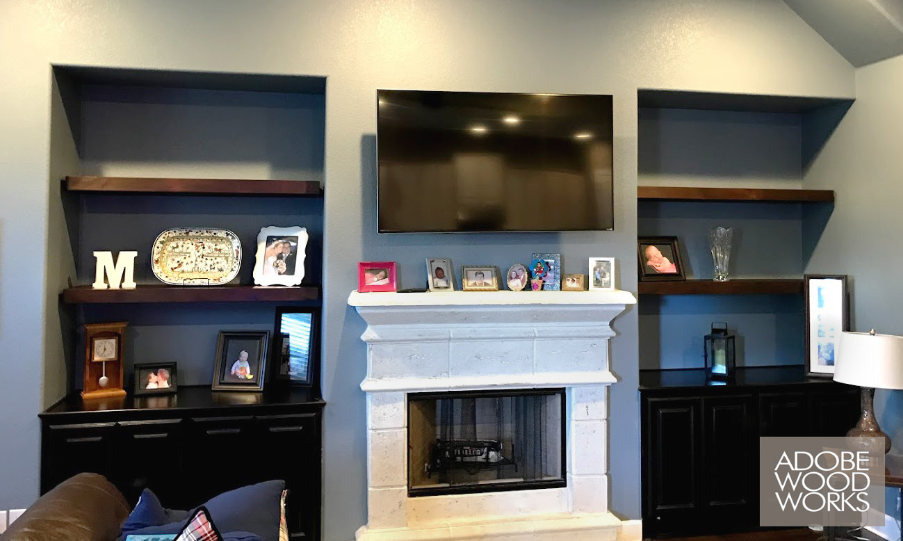 Adobe Woodworks, Austin TX | Floating Shelves