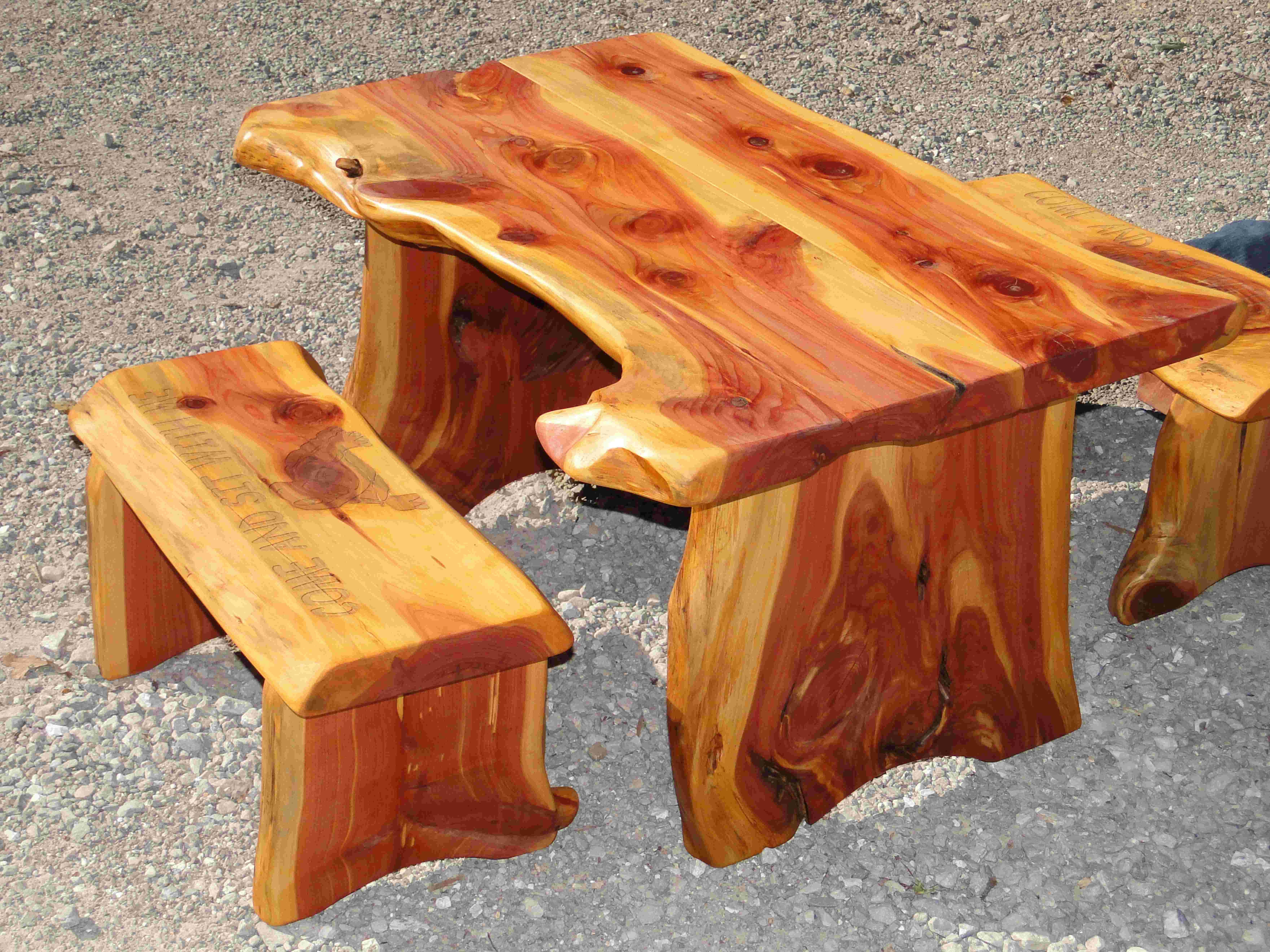 Cedar kids table, sold for $349