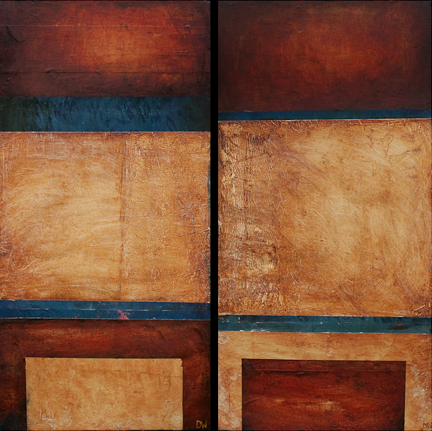 oil on stretched canvases 18x36x3 each